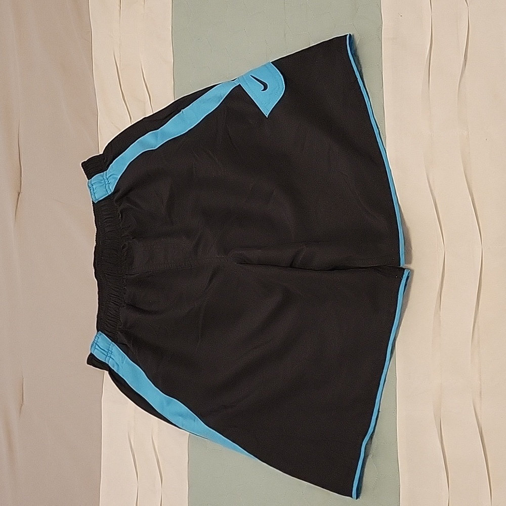NIKE Size Medium Men's Shorts or Swim Trunks Black and Blue Excellent Condition